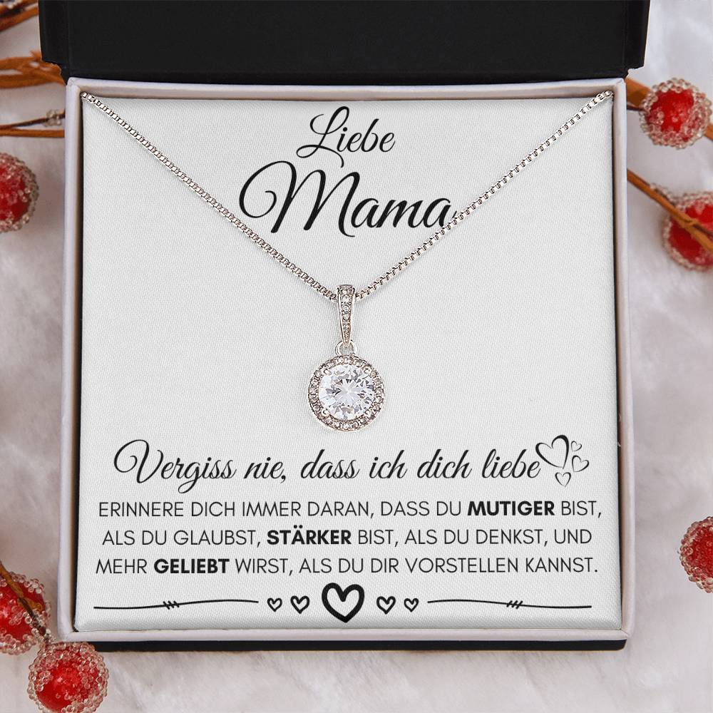 Liebe Mama "Erinnere Dich" - Kristall Halskette