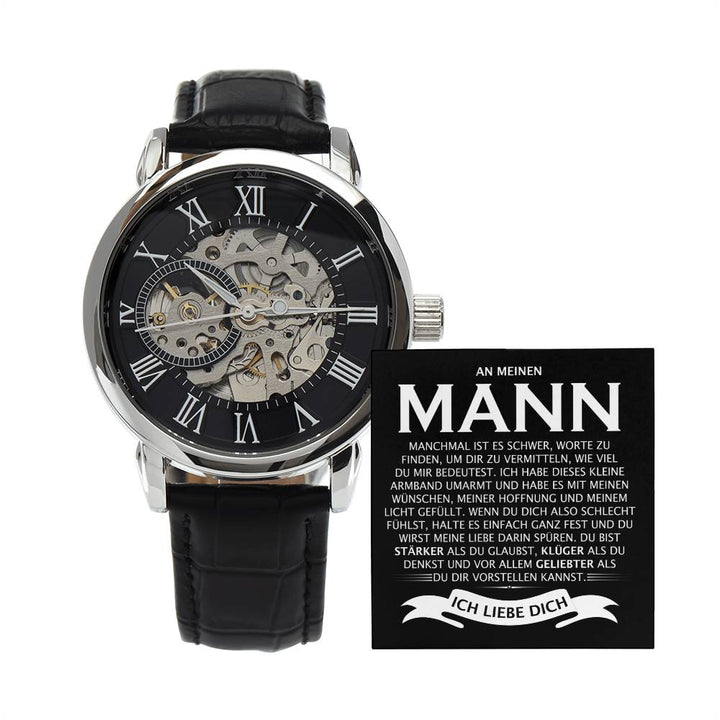 An meinen Mann - Skelettarmbanduhr