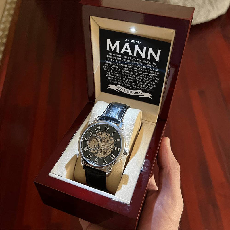 An meinen Mann - Skelettarmbanduhr