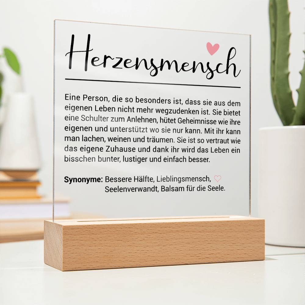 Herzensmensch | Acrylplatte