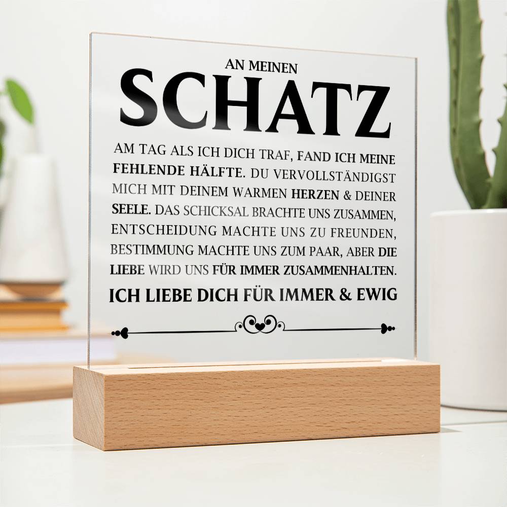 An meinen Schatz | Acrylplatte