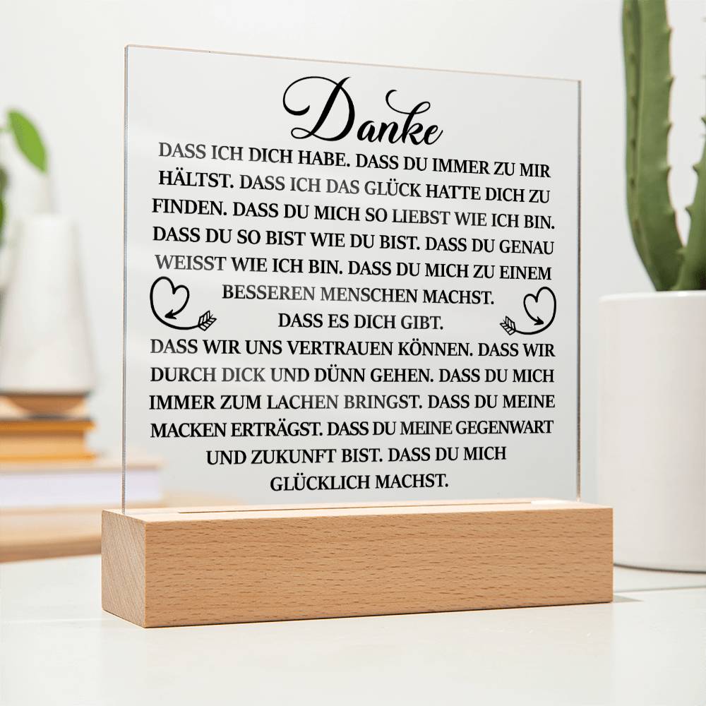 Danke | Acrylplatte