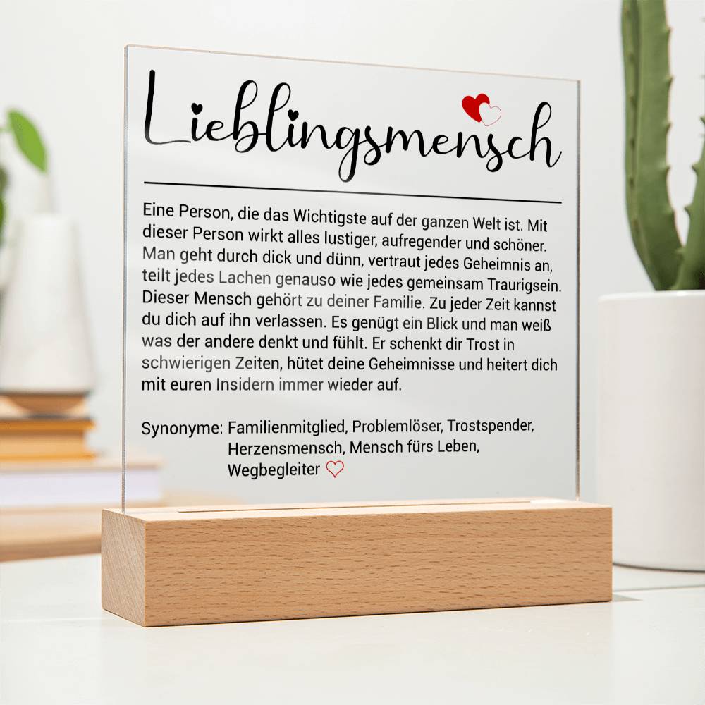 Lieblingsmensch | Acrylplatte