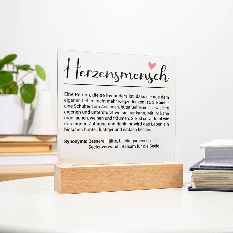 Herzensmensch | Acrylplatte