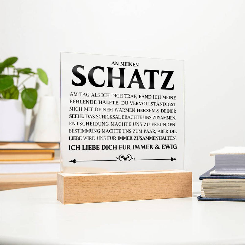 An meinen Schatz | Acrylplatte