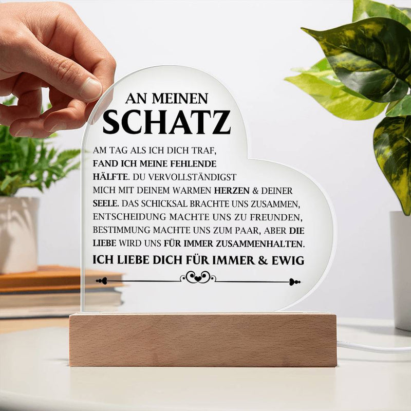 An meinen Schatz - Acryl-Herz
