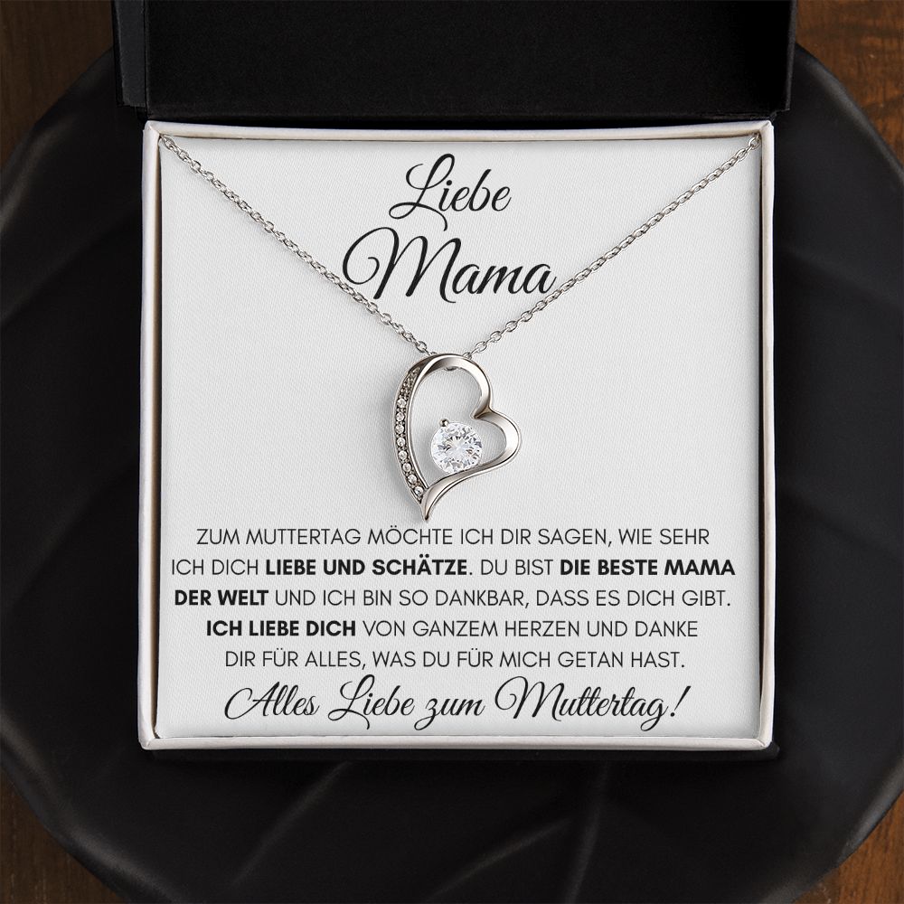 Alles Liebe zum Muttertag - Luxus 14K Weißgold Halskette