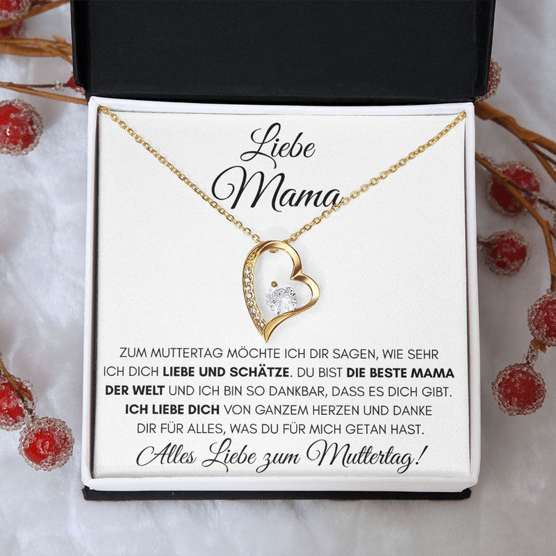 Alles Liebe zum Muttertag - Luxus 18K Gelbgold Halskette